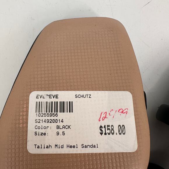SCHUTZ New Taliah Mid Glam Heel Sandal in Black // 9.5 - Picture 10 of 11